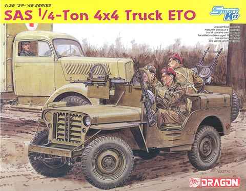 SAS 1/4 Ton 4 X 4 Truck ETO1944 + 2nd SAS Regiment Figures