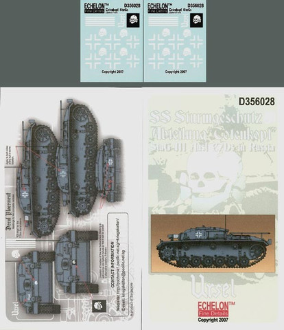 SS Sturmgeschutz Abteilung "Totenkopf" StuG III C/Ds in Russia 1/35