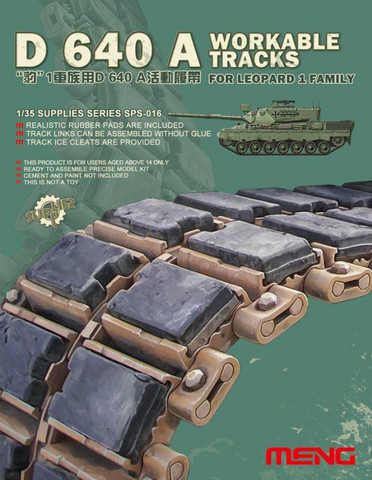 D640A Workable Track links for Leopard I Family 1/35
