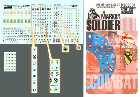 US Army & USMC Patches, Insignias & Ranks 1/35