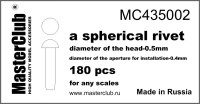spherical rivet head diameter 0.5mm