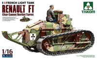 French Light Tank Renault FT Char Canon/Berliet Turret 1/16