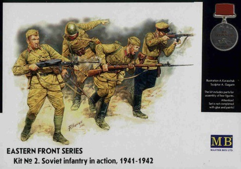 Eastern Front Series, Kit No 2 Soviet Infantry in Action (1941-42) 1/35