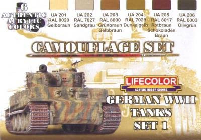 German Tanks WWII Color set 1 (6 colors)