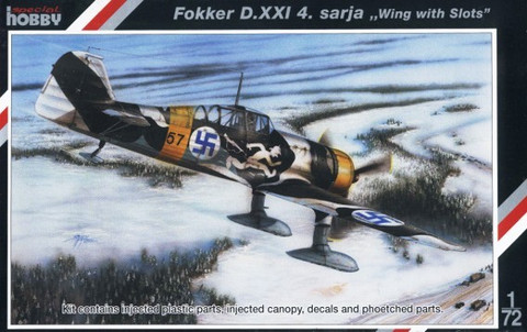 Fokker D.XXI 4. sarja Wing with Slots 1/72