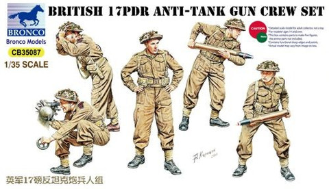 17pdr Anti-Tank Gun Crew set 1/35