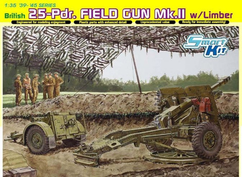 British 25-Pdr Field Gun Mk.II with limber 1/35