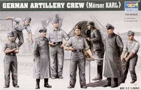 German ARTILLERY CREW (MORSER KARL) 1/35