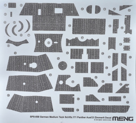 Zimmerit Decal for Panther Ausf.D 1/35
