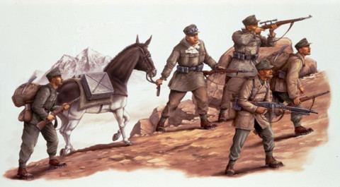 German Gebirgsjäger with donkey 1/35