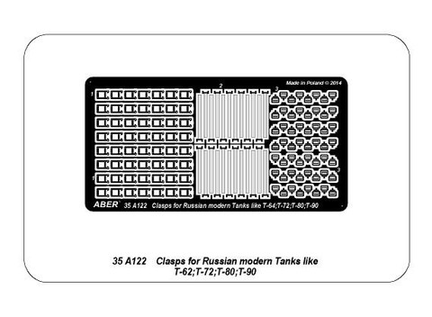 Clasps for Modern Soviet Tanks like T-62,T-72,T-80,T-90 1/35