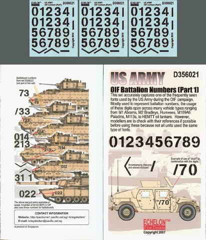US Army OIF Battalion Numbers (Part 1) 1/35