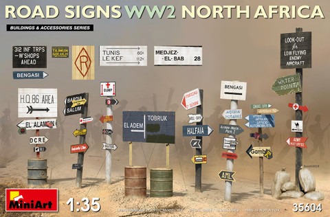 Road Signs North Africa (WWII)  1/35