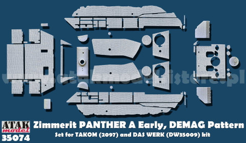 Zimmerit Panther A (Takom + Das Werk) DEMAG Pattern