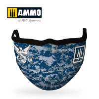 Ammo Navy Blue Camo Face Mask