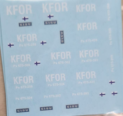 Pasi siirtokuva-arkki #34 Finnish KFOR