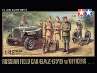  Russian Field Car GAZ-67B with Officers and MG Group  1/48