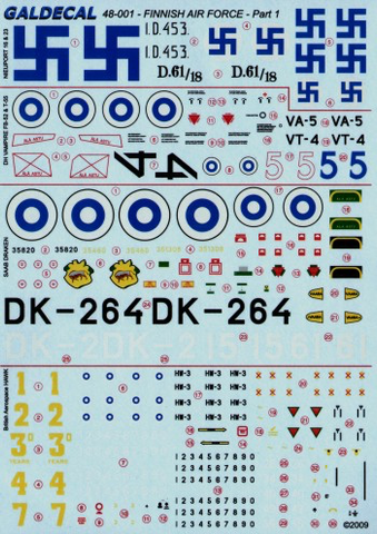 Finnish Air Force Decals Part 1  1/48