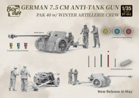 PaK 40 7.5cm Anti tank Gun with Winter Crew  1/35