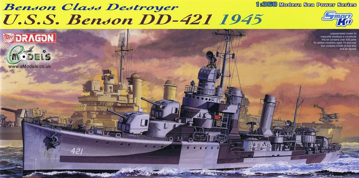 USS Benson DD-421 Benson Class Destroyer 1945 1/350
