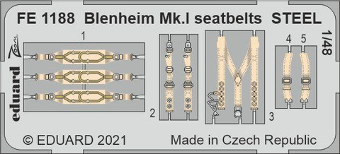 Blenheim Mk.I Seatbelts (Steel) Airfix Kit  1/48