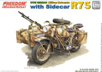 WWII BMW R75 Motorcycle with Sidecar  1/16