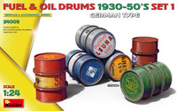 Fuel & Oil Drums 1930-50’s Set German Type  1/24