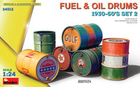 Fuel & Oil Drums 1930-50's Set 2	1/24