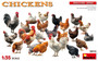1/35 Chickens (30 Chicken Figures Included)