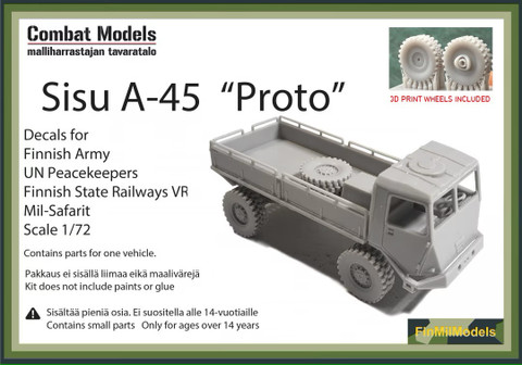 Sisu A-45 4X4 (3D-renkaat) 1/72                                                                                                            