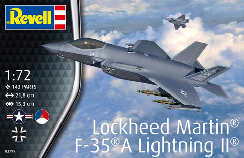 Modellino Aereo F-35A Lightning II Revell 1:72: Kit Plastico Da Montare, Scala 1/72, 03799 - 3