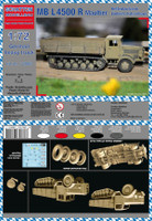 1/72 Mercedes MB L-4500 R Maultier Kettenlaufwerk Einherts-Fahrerhaus (with square cab)