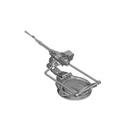 12.7mm NSVT Machine Gun & Mounting Frame for Sisu-XA-180/185 APC	1/35
