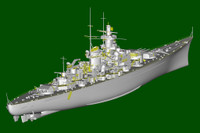 1/350 Gneisenau German WWII Battleship