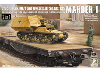 Marder I 7.5cm Pak 40/1 auf Gw.Lr.s.(f) SdKfz 135 with 50 ton Type SSy45 Flatcar Schwerer Platformwagen (2in1). 1/35