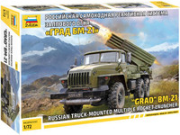 ”Grad” BM-21 Russian Truck with Multiple Rocket Launcher  1/72