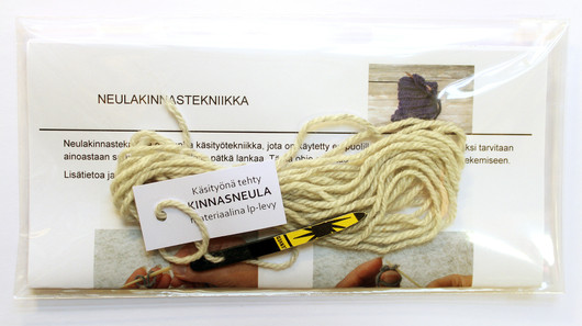 Kinnasneula LP-levystä + ohjeet