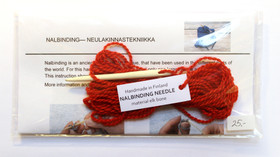 Kinnasneula hirvenluusta + ohjeet ENGLANNIKSI