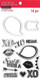 Valentine stamps & dies: XOXO-setti