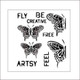 Butterflies 6 x 6 -sabluuna