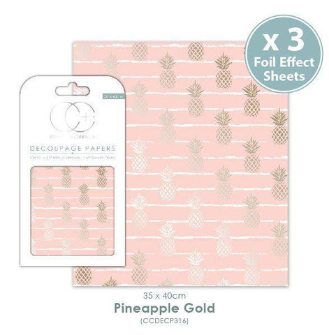 CC Decoupage Paper: Pineapple Gold