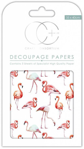 CC Decoupage Paper: Flamingos