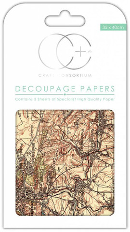 CC Decoupage Paper: Vintage Map 2