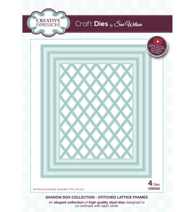 Shadow Box Collection: Stitched Lattice Frames - stanssisetti