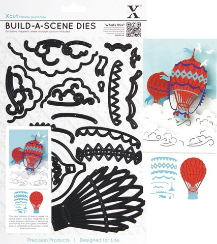 Build-A-Scene: Vintage Hot Air Balloon A5 -stanssisetti