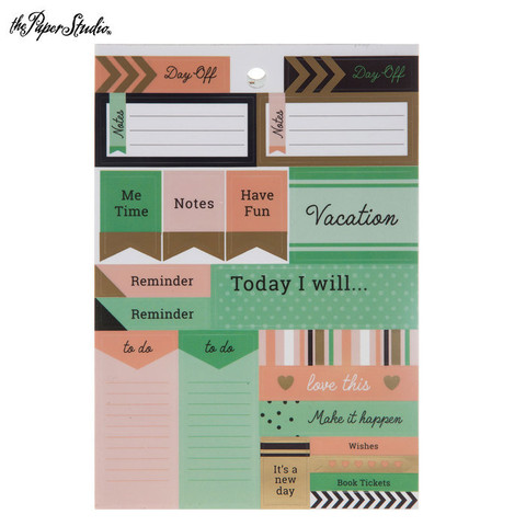 Black & Gold Foil Planner Stickers -tarrakirja