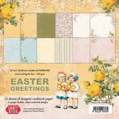 Easter Greetings 12x12 - paperikokoelma
