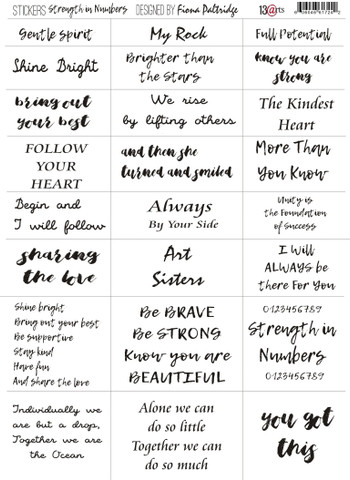 Strenght In Numbers Words A4 - tarra-arkki