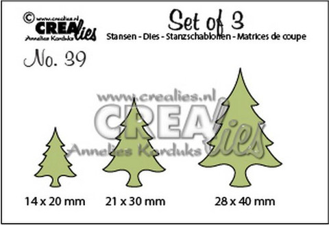 Set of 3 Dies: Christmas Trees 39