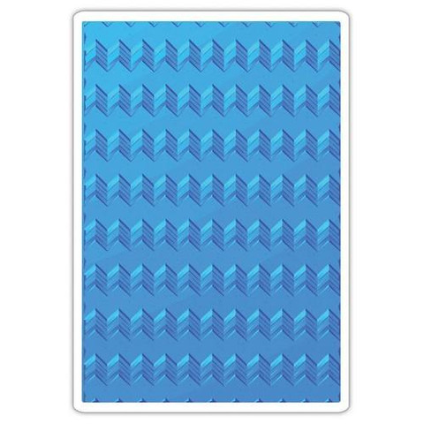 Sizzix Textured Impressions 3D: Geometric Chevron  -kohokuviointikansio